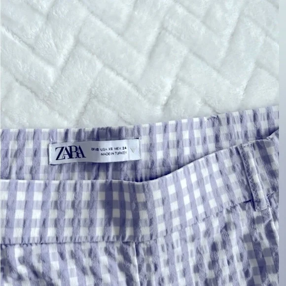 Zara purple and white gingham pants set - Picture 7 of 7